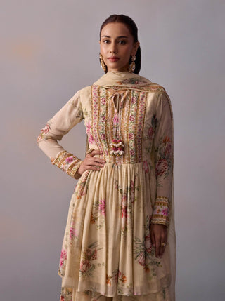 Ayesha ivory sharara set