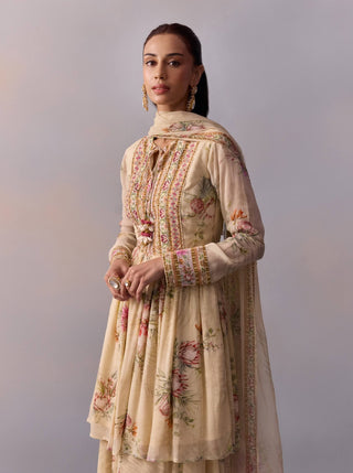 Ayesha ivory sharara set