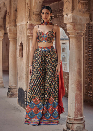 Saima multicolor sharara set