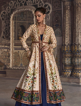 Mehnaz navy blue lehenga and jacketset