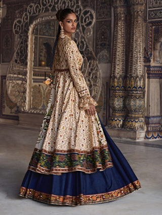 Mehnaz navy blue lehenga and jacketset