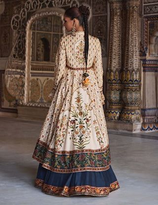 Mehnaz navy blue lehenga and jacketset