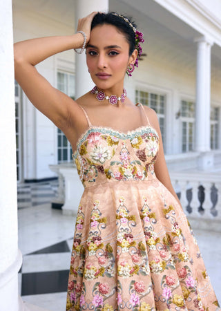 Vanessa peach gown