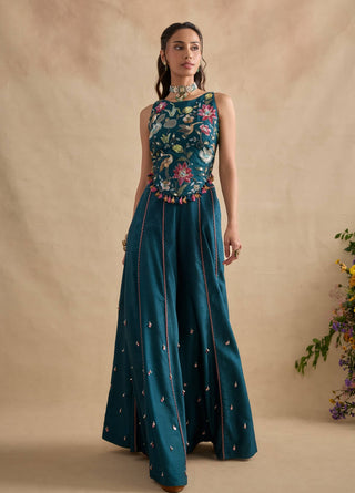 Sonika blue blouse and sharara