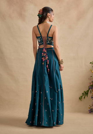 Sonika blue blouse and sharara