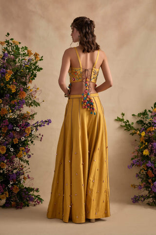 Sonika lemon yellow sharara and blouse