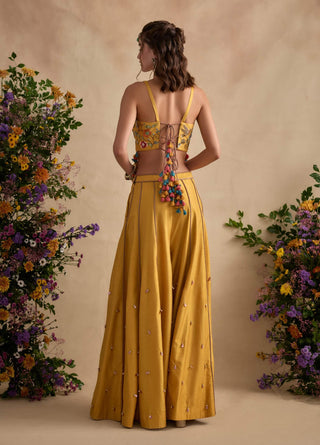 Sonika yellow blouse and sharara