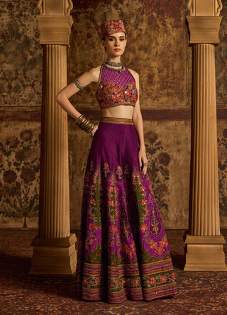 Arika violet sharara with blouse