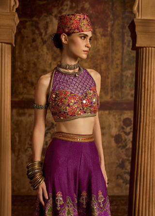Arika violet sharara with blouse