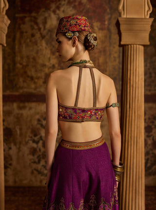 Arika violet sharara with blouse