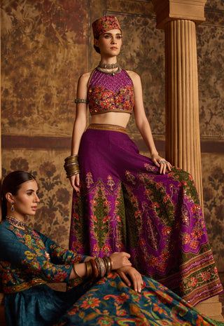 Arika violet sharara with blouse