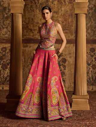 Akshara coral sharara set