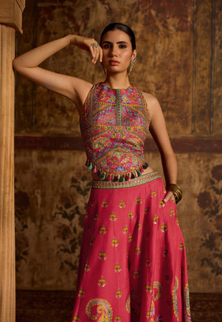 Akshara coral sharara set