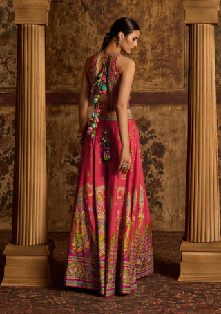 Akshara coral sharara set