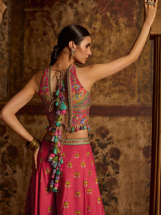Akshara coral sharara set