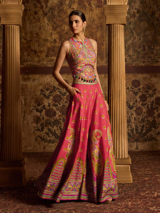 Akshara coral sharara set