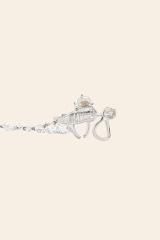 Seanymph chain veil silver rings