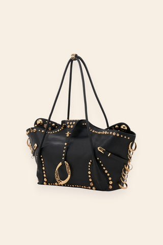 Black rebel tote bag
