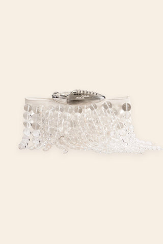 Koko ivory halo cascade clutch