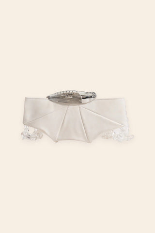 Koko ivory halo cascade clutch