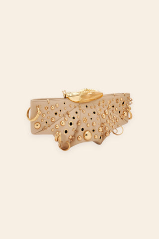 Koko champagne sand embellished klutch