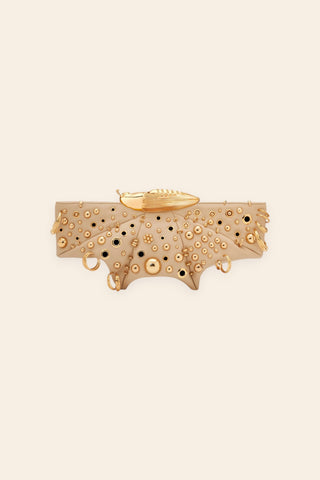 Koko champagne sand embellished klutch