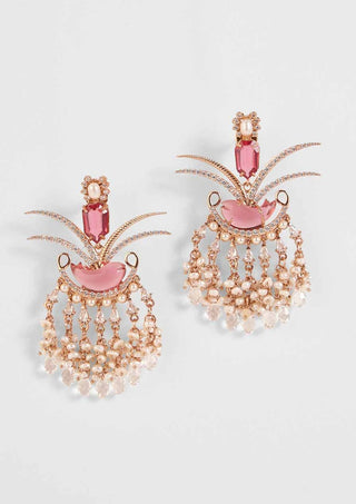 Outhouse-Rose Gold Fish Earrings-INDIASPOPUP.COM