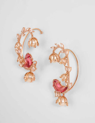 Outhouse-Rose Gold Cleo Earcuffs-INDIASPOPUP.COM