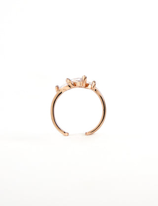 Outhouse-Rose Gold Mule Marquis Midi Ring-INDIASPOPUP.COM