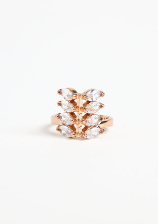 Outhouse-Rose Gold Marquis Midi Ring-INDIASPOPUP.COM