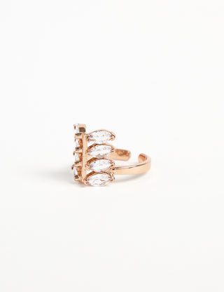 Outhouse-Rose Gold Marquis Midi Ring-INDIASPOPUP.COM