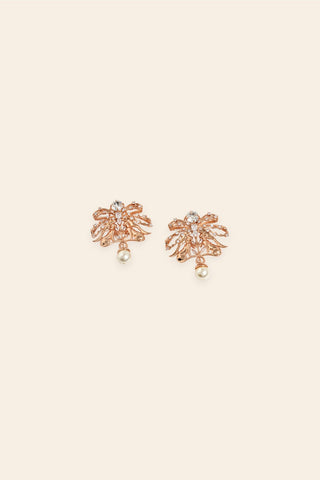 La leopard stud earrings