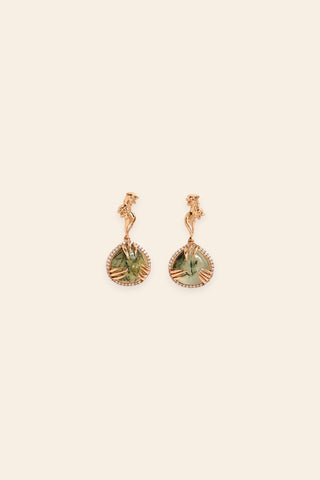 La leopard claw drop earrings