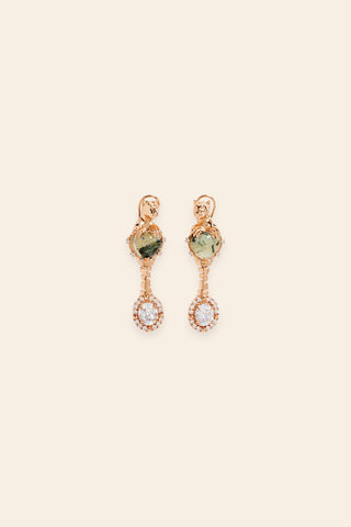 Leopard trail drop earrings
