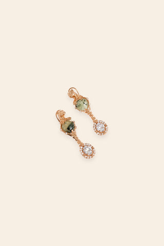 Leopard trail drop earrings