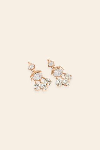 Leapord crystal drop earrings