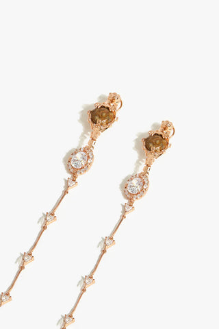 Leopard veil shoulder earrings