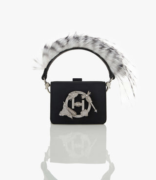 Outhouse Black Quill Furbie Mono Bag available on indiaspopup