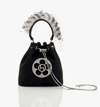 Outhouse Mystic Noir Quill Poppi Bucket Bag available on indiaspopup