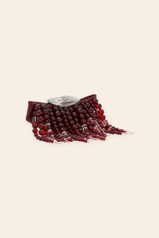 Koko crimson halo cascade clutch