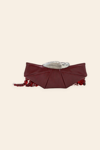 Koko crimson halo cascade clutch