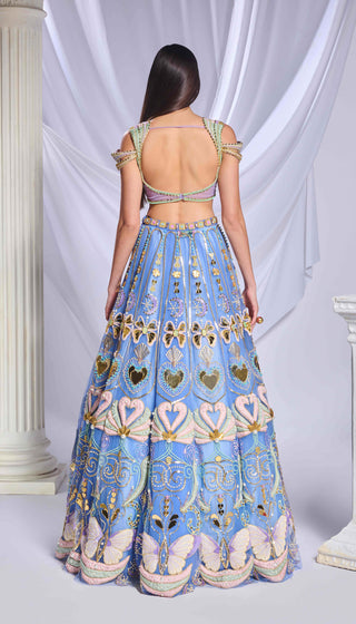 Once In A Blue Moon Lehenga Set by Papa Don'T Preach By Shubhika, available on Indiaspopup.com