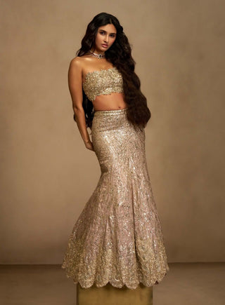 Camellia mermaid lehenga set