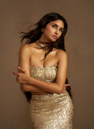 Camellia mermaid lehenga set