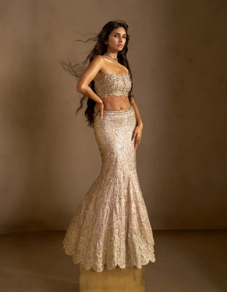Camellia mermaid lehenga set