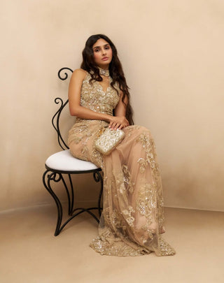 Ethereal mist tulle sari with blouse