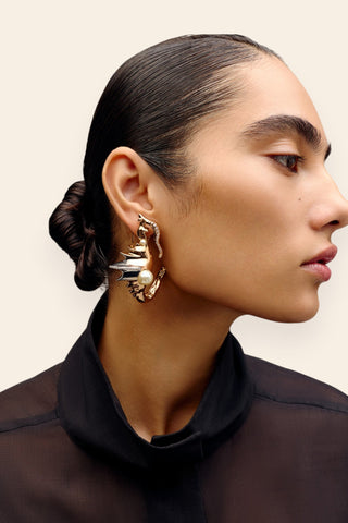 Seanymph arc hoop earrings