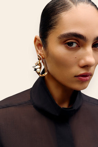 Seanymph arc hoop earrings