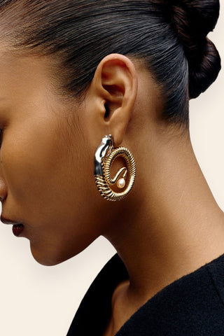 Seris concentric hoop earrings