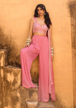 Chamee And Palak-Pale Pink Pant Jacket Set-INDIASPOPUP.COM